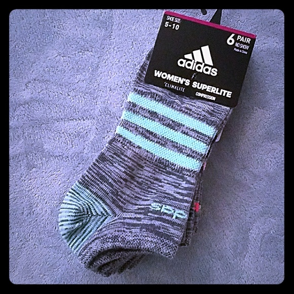 Adidas Women/'s Superlite Climalite No Show Socks 6 pairs//pack choose your set
